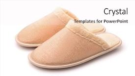  Presentation with pair - Cool new PPT layouts with pairs - pair of soft yellow slippers backdrop and a sky blue colored foreground