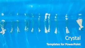  Presentation with under water - PPT theme enhanced with pairs of feet under water background and a teal colored foreground