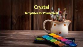  Presentation with children hospitals colours - Slide set featuring used brushes colours and watercolour background and a wine colored foreground