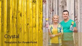  Presentation with maintenance - PPT theme having  background and a  colored foreground