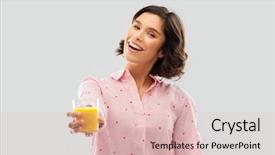  Presentation with people concept surgeon in mask - Beautiful PPT theme featuring pajama holding glass of orange backdrop and a lemonade colored foreground