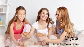  Presentation with junk food - Amazing presentation having pajama party and junk food backdrop and a coral colored foreground