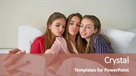  Presentation with my best friend - Amazing presentation theme having pajama party best friend girls backdrop and a coral colored foreground