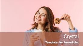  Presentation with chocolate milk - Presentation having pajamas standing isolated over pink background and a red colored foreground