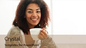  Presentation with tea cup - Theme with pajamas with cup of tea background and a  colored foreground