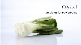  Presentation with stir fried bok choy - Beautiful slides featuring pak china - bok choy isolated on white backdrop and a  colored foreground