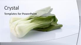  Presentation with stir fried bok choy - Theme enhanced with pak china - bok choy isolated on white background and a  colored foreground