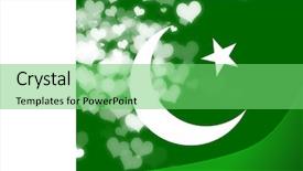  Presentation with pakistan flag - Slides having pakistan flag background and a seafoam green colored foreground