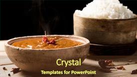  Presentation with chicken curry - Audience pleasing PPT theme consisting of pakistan restaurant - closeup of a bowl backdrop and a tawny brown colored foreground