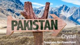  Presentation with pakistan - Presentation consisting of pakistan wooden sign with desert background and a coral colored foreground