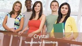  Presentation with college student money - Audience pleasing presentation design consisting of pakistani education - college students stood by staircase backdrop and a coral colored foreground