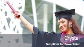  Presentation with teen mom cap and gown holding a baby - Cool new slide deck with pakistani education - happy young indian backdrop and a tawny brown colored foreground