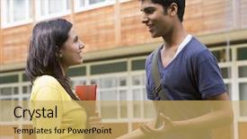  Presentation with college campus - Slides enhanced with pakistani education - male and female college students background and a yellow colored foreground