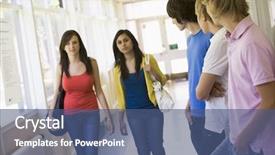  Presentation with worried female college student for health check up - Audience pleasing theme consisting of pakistani education - male college students watching female backdrop and a ocean colored foreground