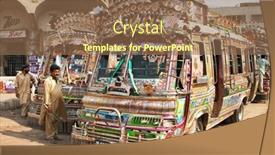  Presentation with buses - Presentation consisting of texture - decorative panel from different granite blocks background and a gray colored foreground