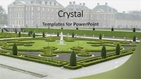  Presentation with gardens - Presentation theme enhanced with palace and gardens paleis het loo castle near apeldoorn netherlands background and a white colored foreground