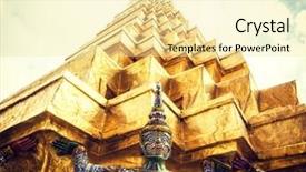  Presentation with buddha - Cool new presentation design with palace and temple of emerald backdrop and a blonde colored foreground