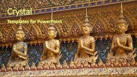  Presentation with buddha - Slide deck enhanced with palace and temple of emerald background and a tawny brown colored foreground