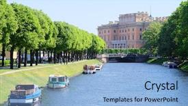  Presentation with russia - Colorful PPT theme enhanced with palace in sankt-peterburg russia backdrop and a light blue colored foreground