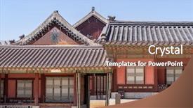  Presentation with korea - Amazing presentation design having palace in seoul south korea backdrop and a  colored foreground