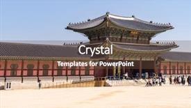  Presentation with korea - Colorful slides enhanced with palace in seoul south korea backdrop and a tawny brown colored foreground