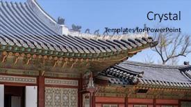  Presentation with korea - PPT layouts having palace in seoul south korea background and a  colored foreground
