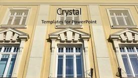  Presentation with windows - Audience pleasing PPT theme consisting of palace in sibiu romania backdrop and a coral colored foreground