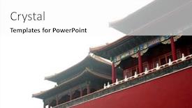  Presentation with forbidden city - Colorful theme enhanced with palace-in-the-forbidden-city backdrop and a white colored foreground