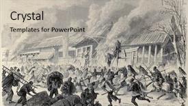  Presentation with tokyo - Theme featuring palace in yeddo tokyo japan background and a light gray colored foreground