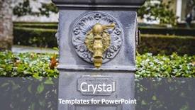  Presentation with water fountain - Cool new presentation design with palace of aranjuez madrid backdrop and a gray colored foreground