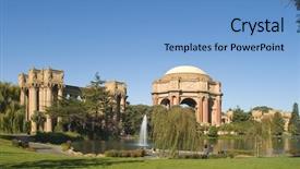  Presentation with fine arts - Slides with palacio de bellas artes - palace of fine arts san background and a light blue colored foreground