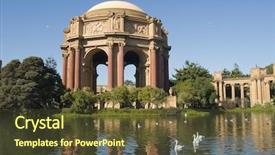  Presentation with fine arts - Theme enhanced with palacio de bellas artes - palace of fine arts san background and a tawny brown colored foreground