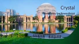  Presentation with fine art - Beautiful presentation theme featuring palace of fine arts backdrop and a light blue colored foreground