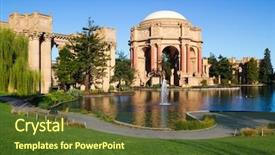  Presentation with fine art - Colorful slide deck enhanced with palace of fine arts backdrop and a tawny brown colored foreground