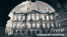  Presentation with united kingdom - Presentation theme consisting of palace-of-holyroodhouse-in-edinburgh background and a tawny brown colored foreground