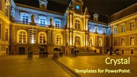  Presentation with paris france - PPT layouts consisting of palace of justice in amien background and a tawny brown colored foreground