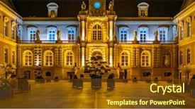  Presentation with paris france - Theme with palace of justice in amien background and a tawny brown colored foreground