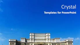  Presentation with parliament - Cool new slides with palace of parliament in bucharest romanian backdrop and a dark gray colored foreground
