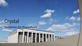  Presentation with square - Cool new presentation with palace of the republic minsk backdrop and a  colored foreground