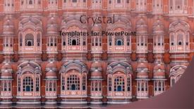 Presentation with facade - PPT theme consisting of palace-of-the-winds-hawa background and a  colored foreground