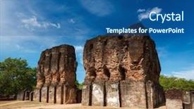  Presentation with ancient ruins - Beautiful PPT layouts featuring food junk-food and eating backdrop and a soft green colored foreground