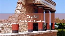  Presentation with excavation - Colorful theme enhanced with the island of crete backdrop and a red colored foreground