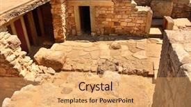  Presentation with excavation - Cool new slide deck with the island of crete backdrop and a yellow colored foreground