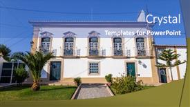  Presentation with manor - PPT layouts having palacete-turismo-rural-a-manor background and a teal colored foreground