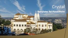  Presentation with 15th century - PPT layouts with palacio-nacional-de-sintra and a teal colored foreground
