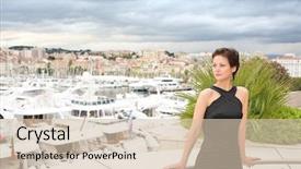  Presentation with festivals - Cool new presentation with palais des festivals in cannes backdrop and a soft green colored foreground