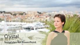  Presentation with festivals - Colorful slide deck enhanced with palais des festivals in cannes backdrop and a soft green colored foreground