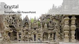  Presentation with france - Theme featuring palais ideal du facteur cheval background and a white colored foreground