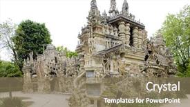  Presentation with honeymoon france - Presentation consisting of palais ideal du facteur cheval background and a coral colored foreground
