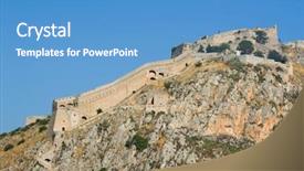  Presentation with university unc chapel hill - Audience pleasing slide deck consisting of palamidi fortress on a steep backdrop and a  colored foreground